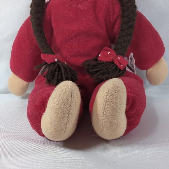 Kathe Kruse Vintage Plush Doll Red Brown Braids Wool Soft Body Hat Waldorf 13" - Picture 6 of 11